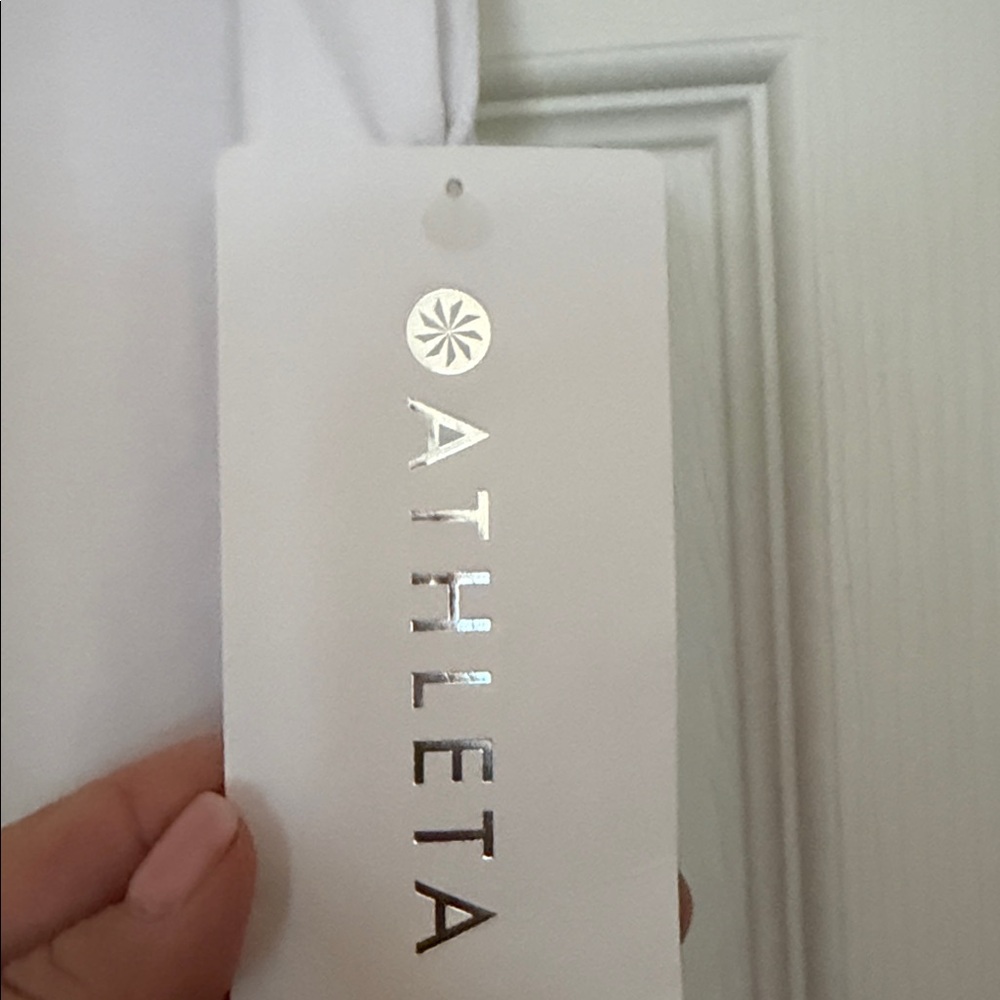 Athleta White V-Neck Top - Picture 2 of 7